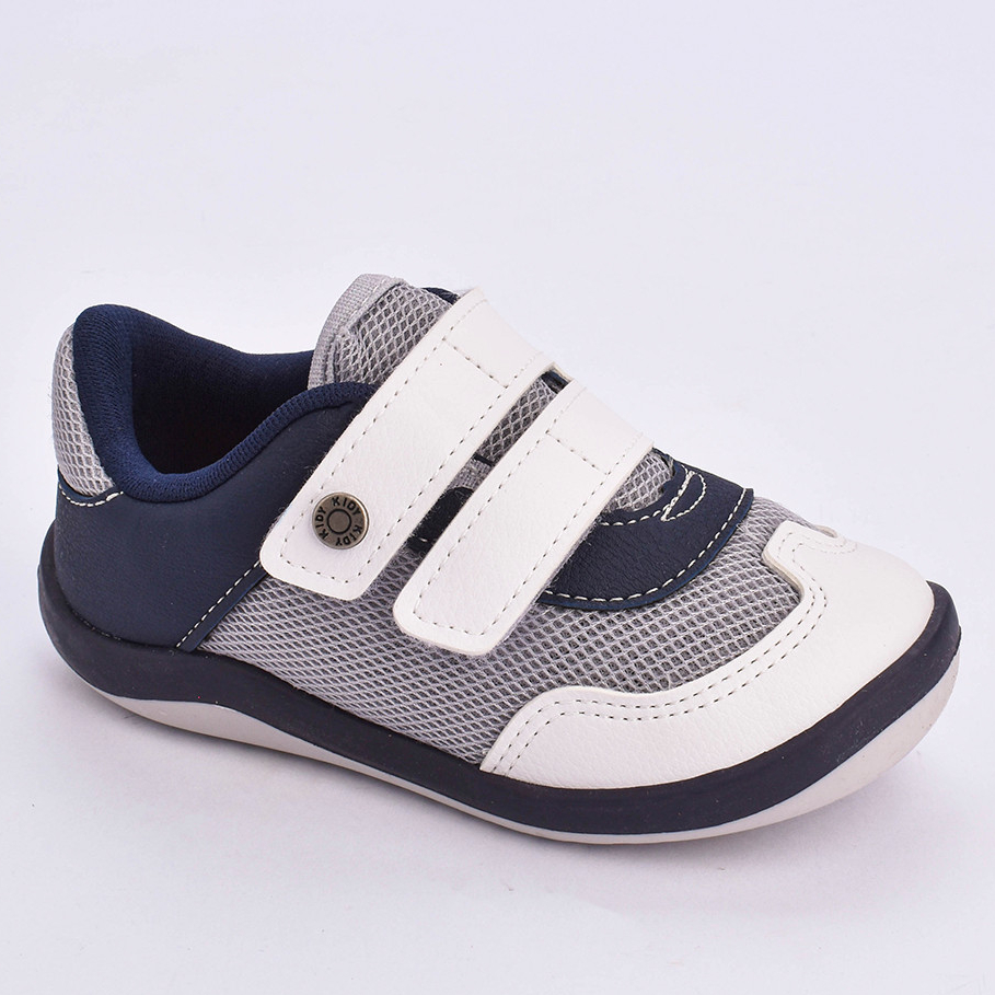 Tênis Infantil Menino Kidy Colors Equilíbrio Baby Marinho Primeiros Passos Confortável Calce Fácil