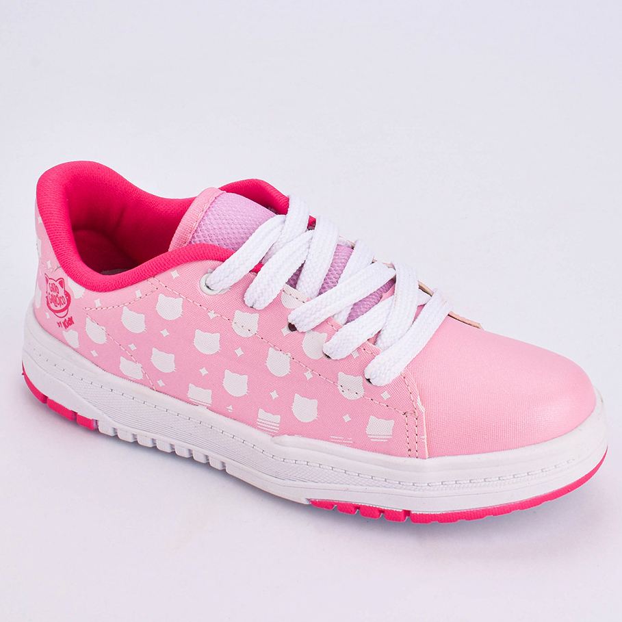 Tênis Infantil Menina Kidy Gato Galáctico K360 Rosa Gloss Respitec Delicado Casual Estiloso em Oferta na Shopee