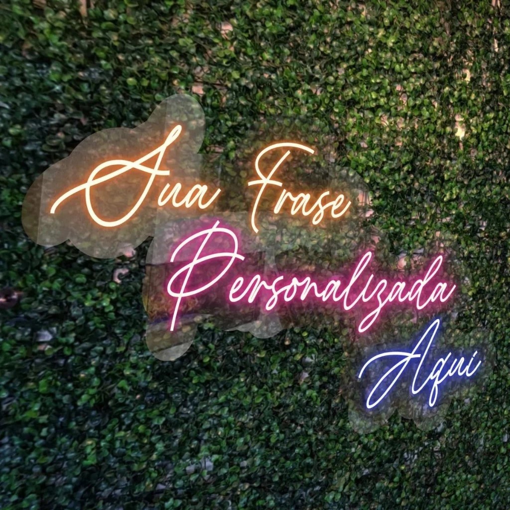 Painel Letreiro Luminoso Led Neon Personalizado 1.25x50cm em Oferta na Shopee