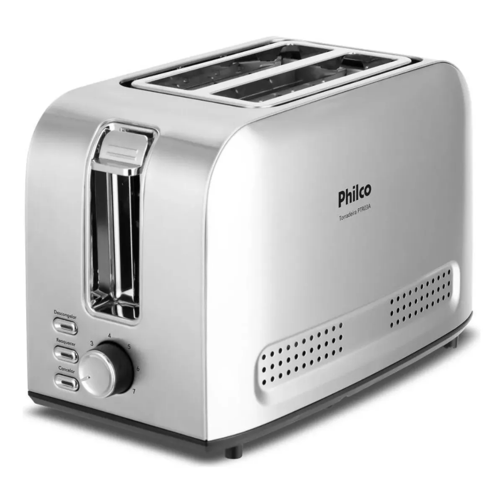 Torradeira Philco PTR03A 7 Níveis de Tostagem 3 Funções Inox - Home Appliances