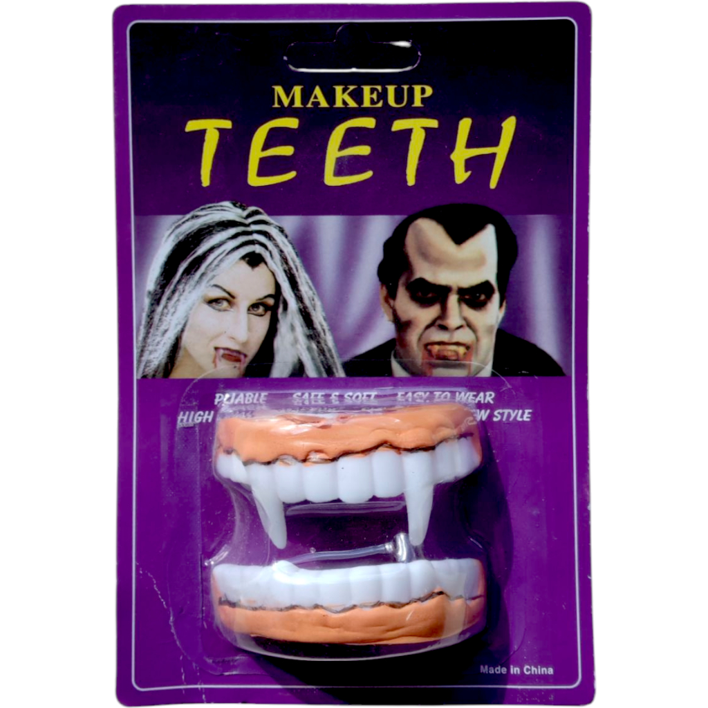 Dente Dentadura Vampiro Halloween Fantasia Cosplay Festa Lobisomem