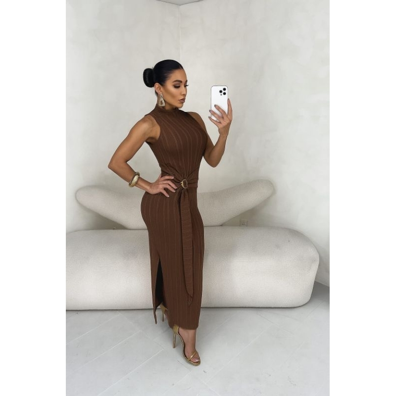 VESTIDO FEMININO COM CINTO E FIVELA LANÇAMENTO VERÃO 2026 em Oferta na Shopee