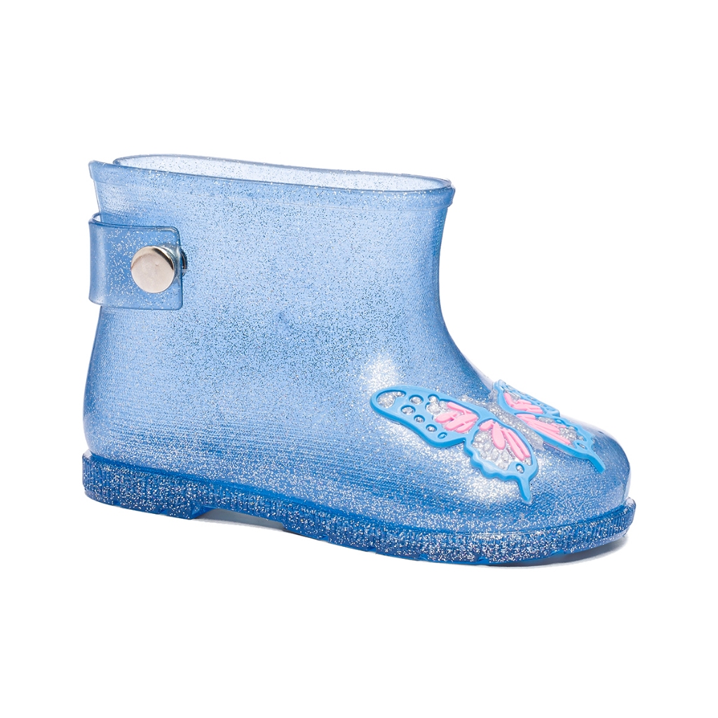 Bota Galocha Feminina Com glitter e Borboleta Menina Funfy Kids em Oferta na Shopee