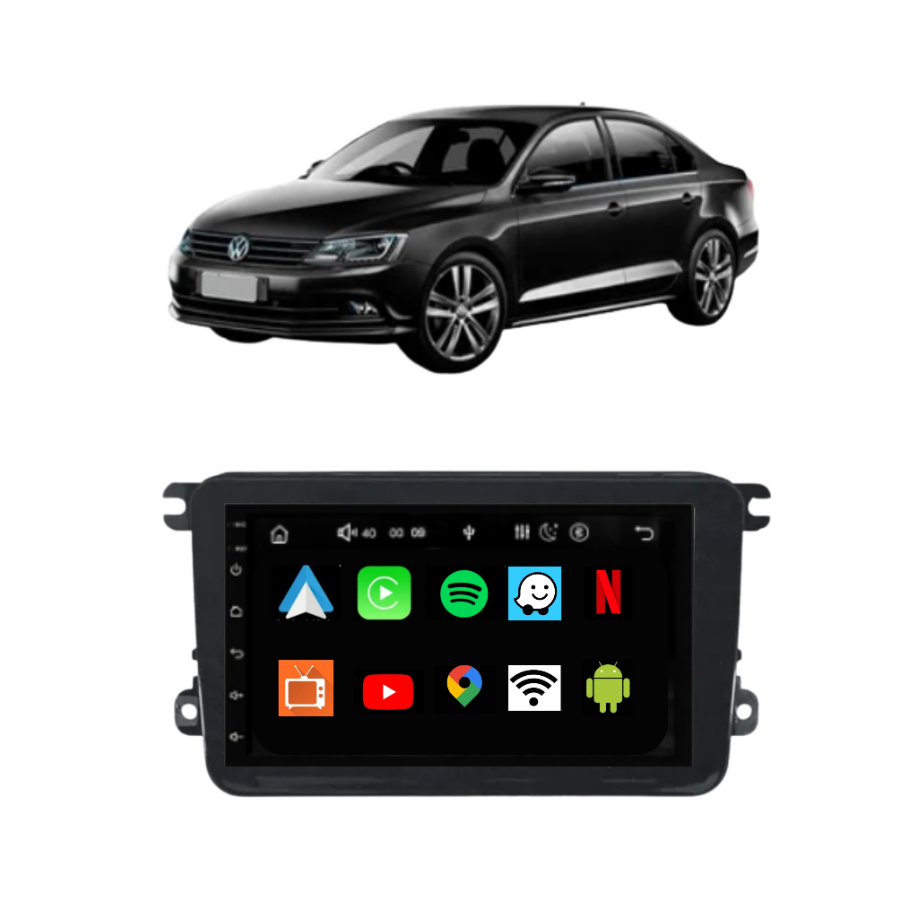 Multimídia Android Jetta 2006 2007 2008 2009 2010 2011 2012 2013 2014 2015 2016 2017 Carplay Tv Gps Mold
