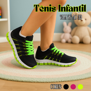 Tênis Infantil Esportivo Casual Dia a Dia Menino Menina Antiderrapante Anti-Impacto em Oferta na Shopee