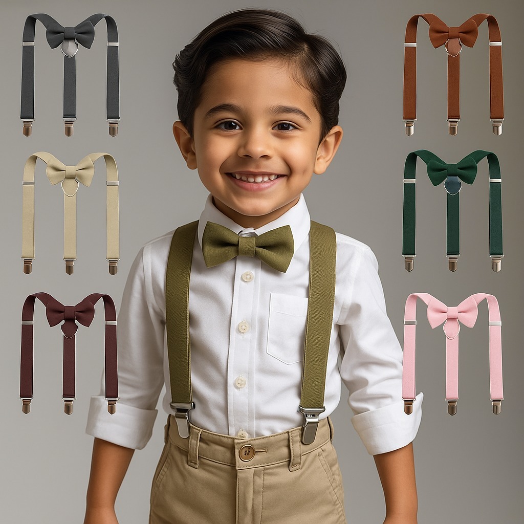 Kit Suspensório e Gravata Borboleta Infantil Pajem Festa Eventos em Oferta na Shopee