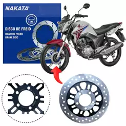 Disco Freio Ventilado Dianteiro Original Nakata Moto Cg 160 2015 2016 2017 2018 19 20 21 22 23 24 25
