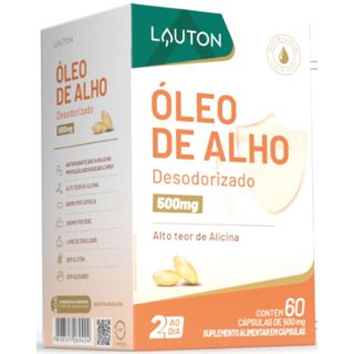 Óleo de Alho Cru 500mg 60 Caps - Lauton em Oferta na Shopee