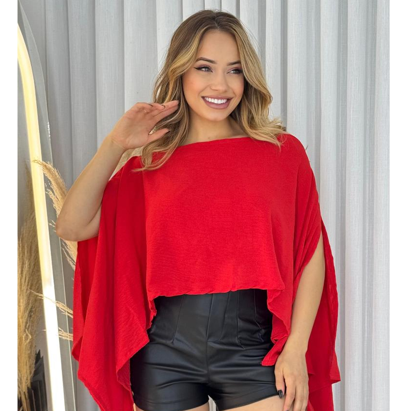 Blusa Manga Morcego Multiformas em Oferta na Shopee