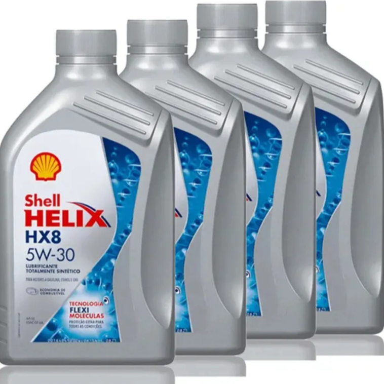 Kit 4 Litros Óleo motor SHELL 5w30 Sintético HX8 em Oferta na Shopee