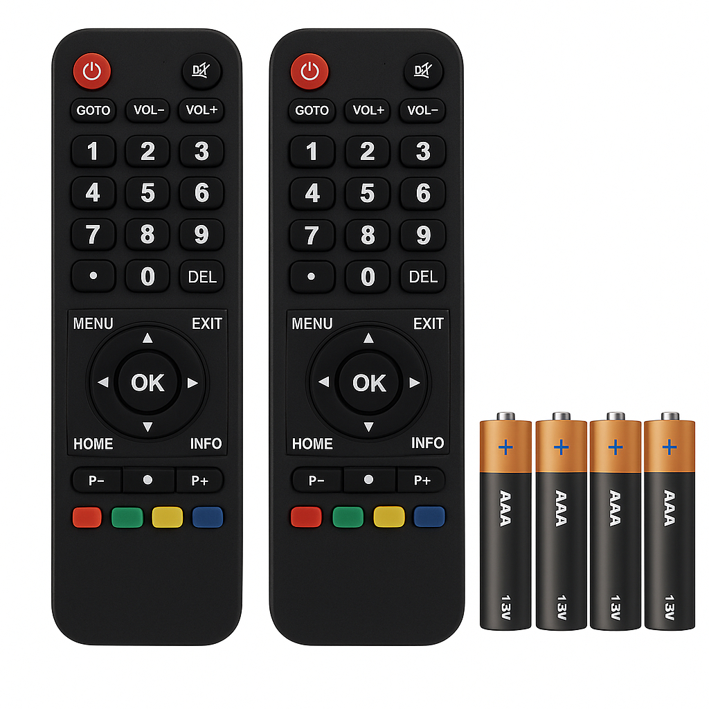 Controle remoto H.T.V - Smart Tv 3/5/6 Original Kit com 2 controle + 4 pilhas AAA