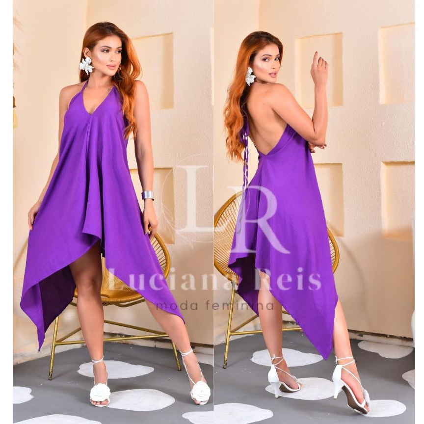 Vestido Casual Envelope Feminino Multiuso Básico Bico Pontas Roupa Amarrar Moda Super Fashion em Oferta na Shopee