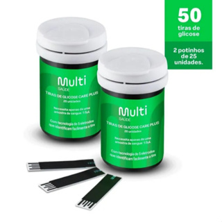 Tiras de Glicemia - Care Plus - Caixa com 50un - Multi Saúde - HC489 em Oferta na Shopee
