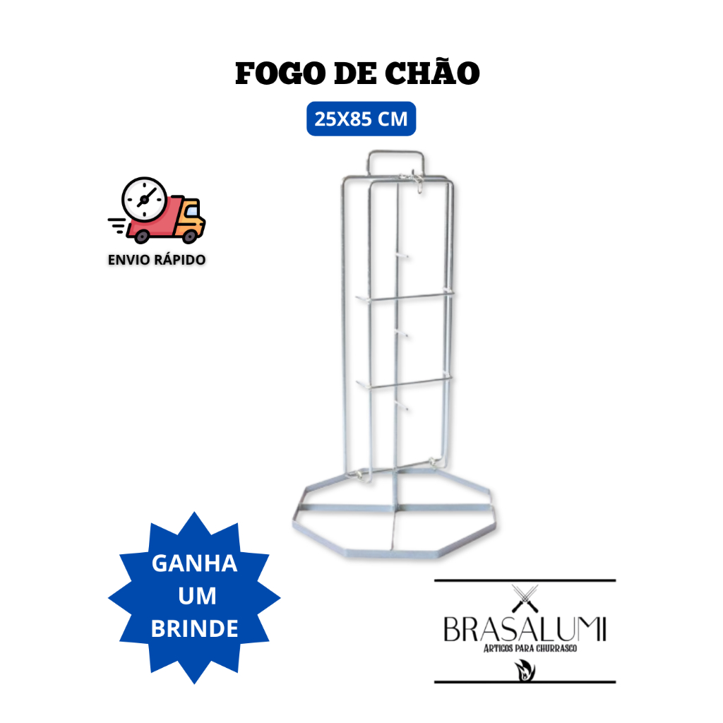 FOGO DE CHÃO EM AÇO + BRINDE