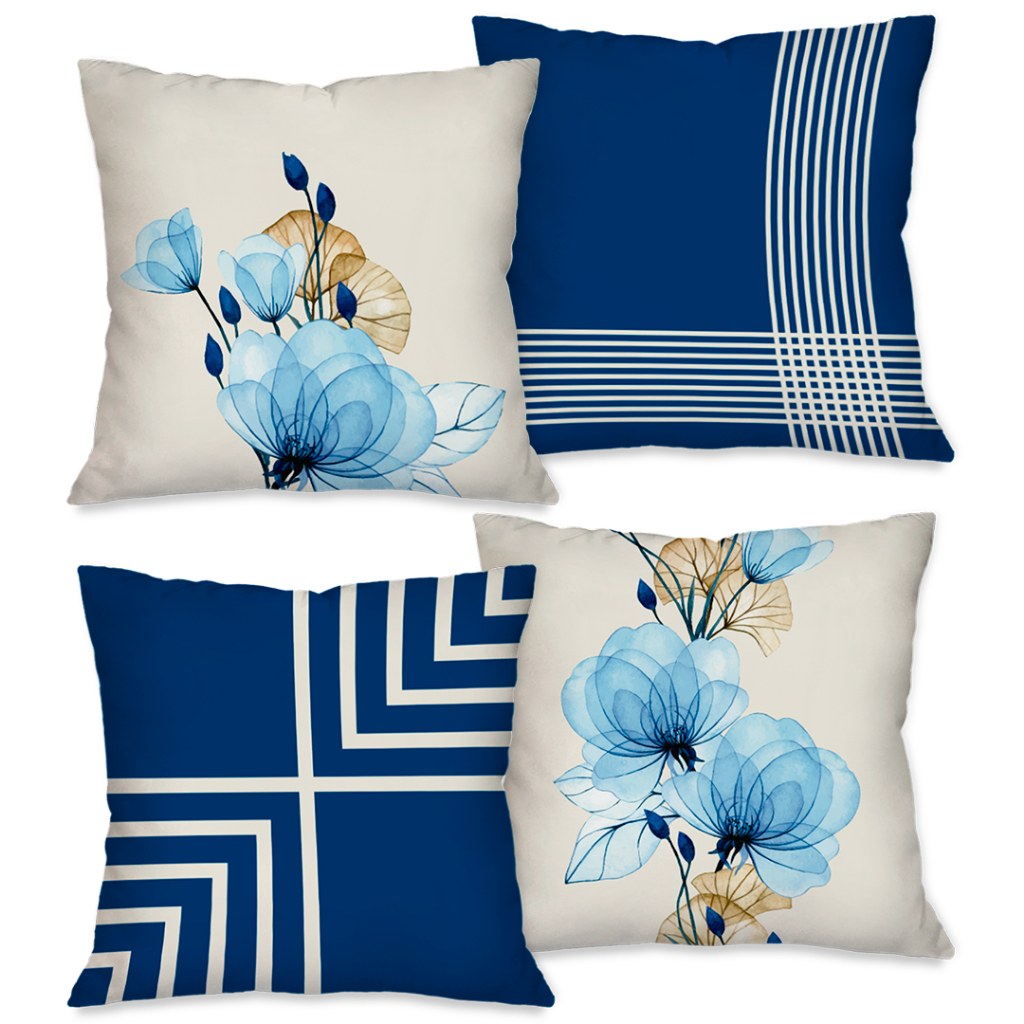 Kit 4 Capas de Almofada 45X45cm Modelo Detalhes em Oferta na Shopee