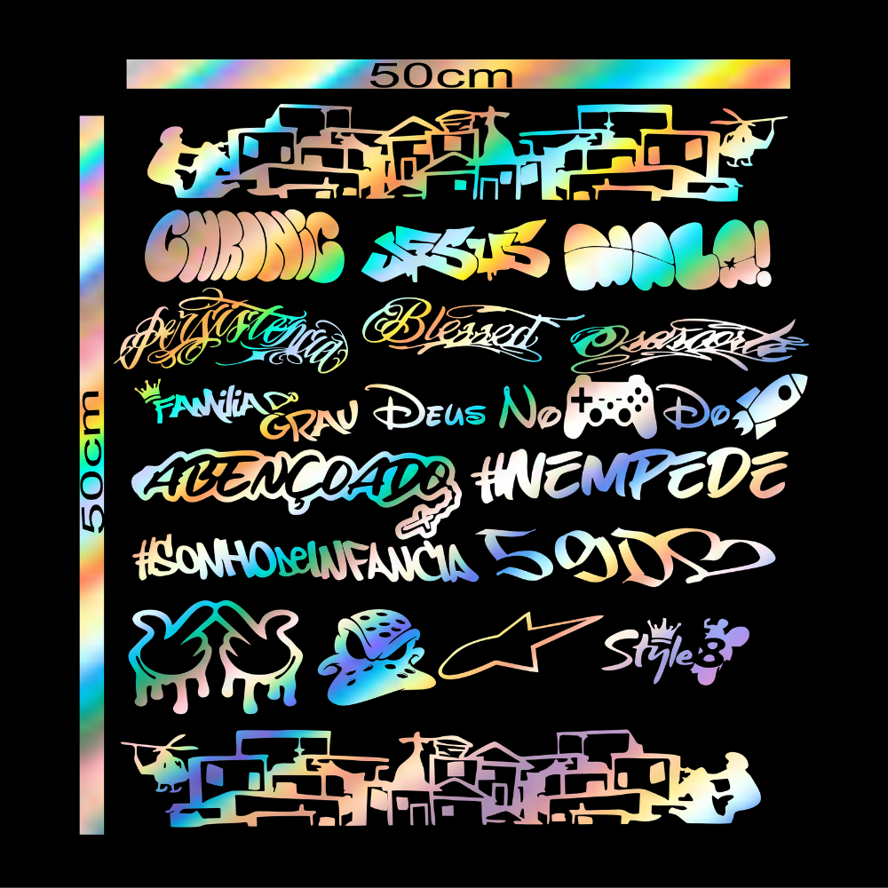 Adesivos para quadro de bike/moto e bau. adesivos branco/preto/holografico em Oferta na Shopee