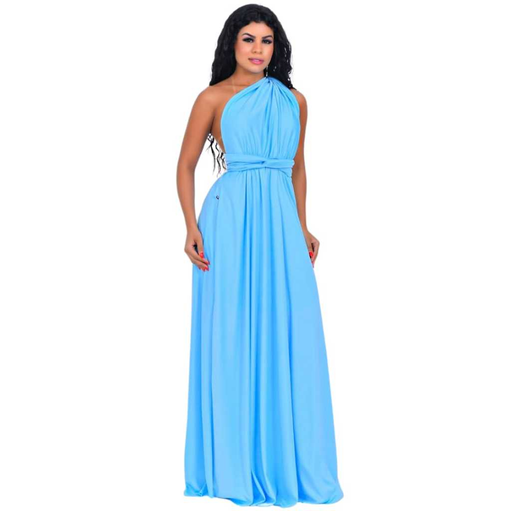 Vestido Longo Varias Formas De Usar Multiuso para Madrinhas de Festa de Casamento Branco Noiva em Oferta na Shopee