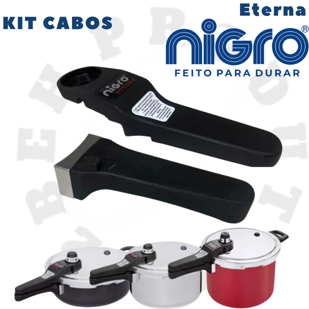 Kit Cabo Inferior + Cabo Superior Panela De pressão Eterna Nigro  3/4,5 e 6 Litros