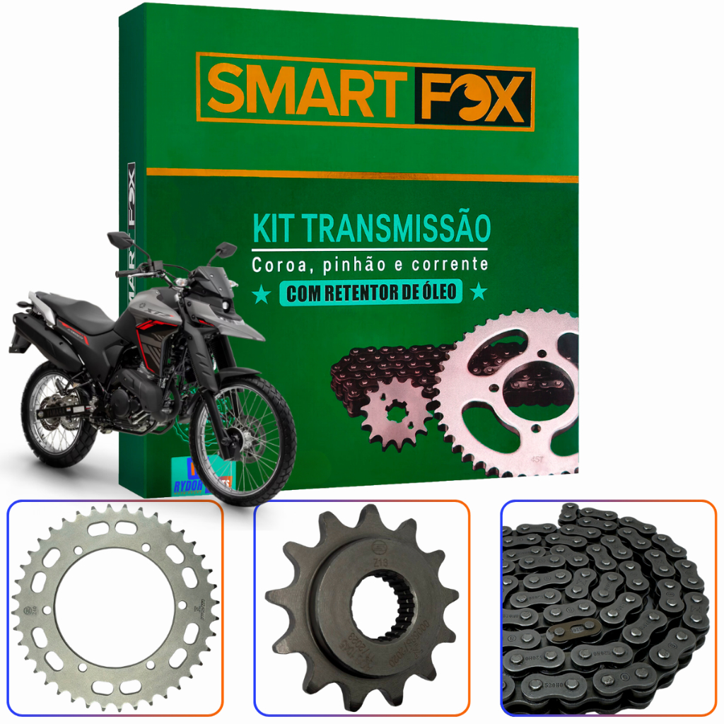 Relação Lander Tenere 250 Kit Transmissão Aço 1045 Com Retentor