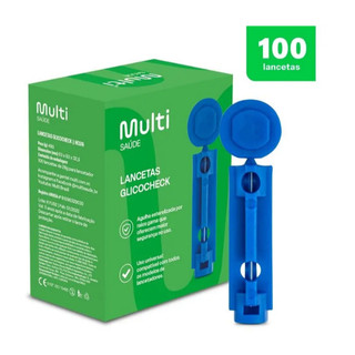 Lancetas Care Plus - 28G - Caixa com 100un - Multi Saúde - HC516