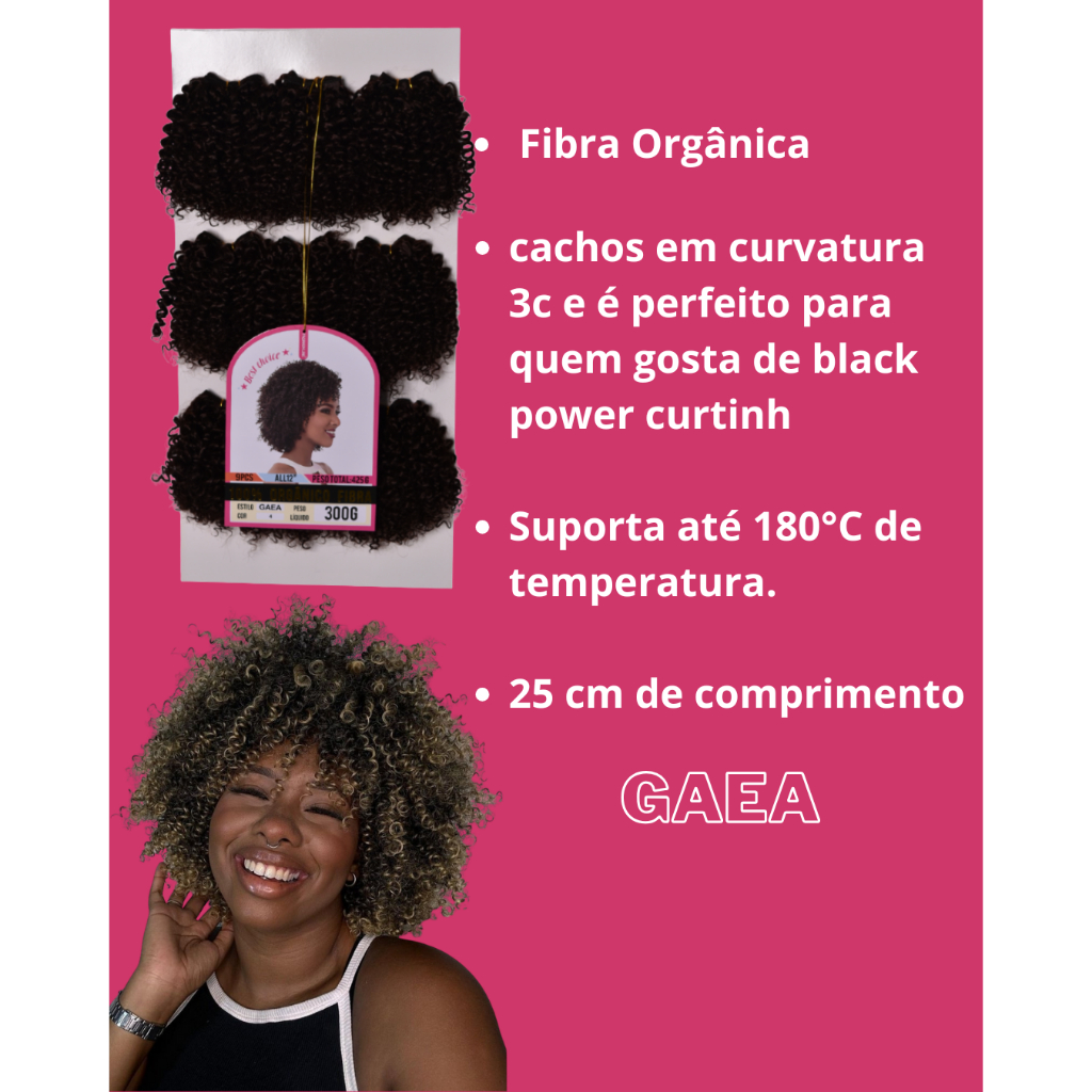 Cabelo Orgânico Gaea – Fashion Line em Oferta na Shopee