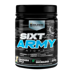 Pré-Treino Sixt Army Night 300g Soldiers Nutrition Pré Treino Pre Workout Termogênico Energia Foco Resistência Academia