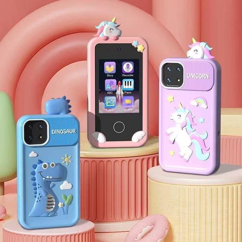 Telefone Celular Para Crianças Com Câmera Jogos Música Vídeos Touch Brinquedo Educativo Infantil Câmera infantil Digital