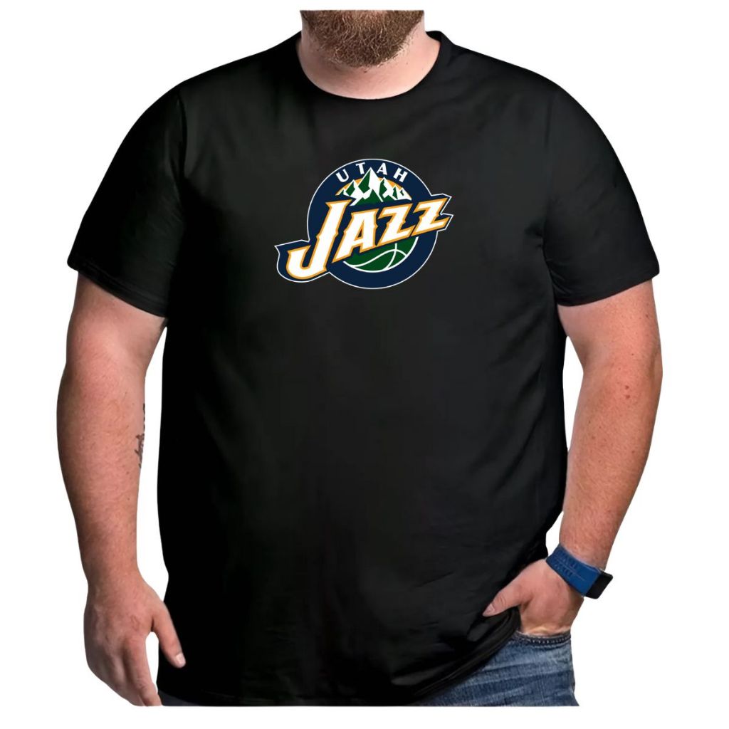 Camiseta Basquete Plus Size Utah Jazz Karl Malone Mitchell