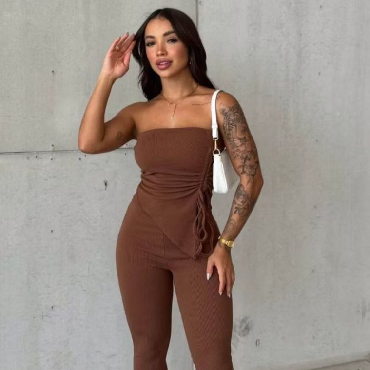 Look Blogueira Conjunto Cropped + Calça Estilo Pantalona ou Jogger Tendência e Estilo 2025 em Oferta na Shopee