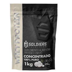 Whey Protein Concentrado 1kg 100% Importado Soldiers Nutrition Suplemento Proteína Muscular