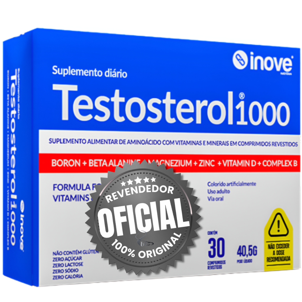 Suplemento Testosterol 1000 Inove Nutrition Magnésio Vitaminas e Minerais