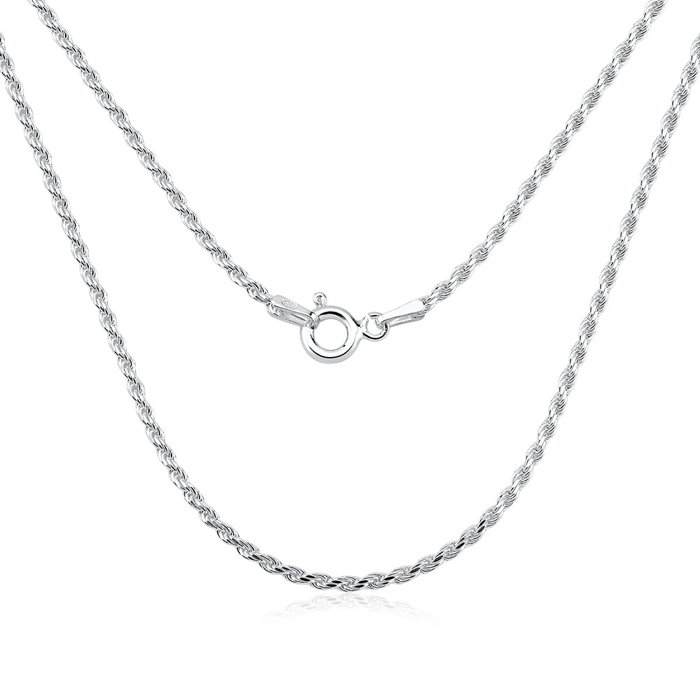 Corrente Feminina de Prata 925 Cordão Baiano com 1mm | Diversos Tamanhos em Oferta na Shopee