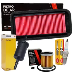 Kit de Filtros + Vela Ngk Fazer 250 Fz25 Abs 2018-2026