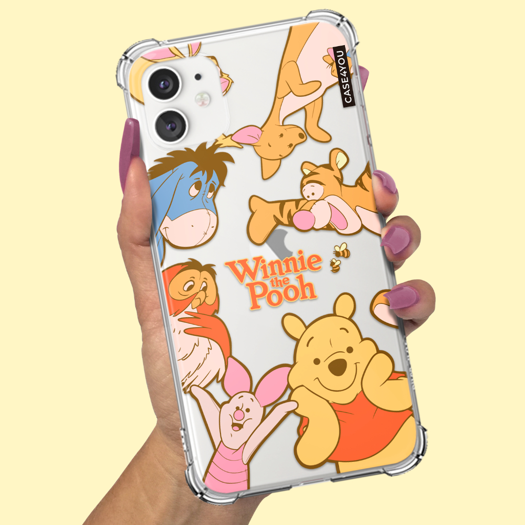 Capa Capinha para Xiaomi Redmi Note 10 Note 11 Note 12 Note 13 Note 14 Pro Plus Personalizada Ursinho Pooh 2