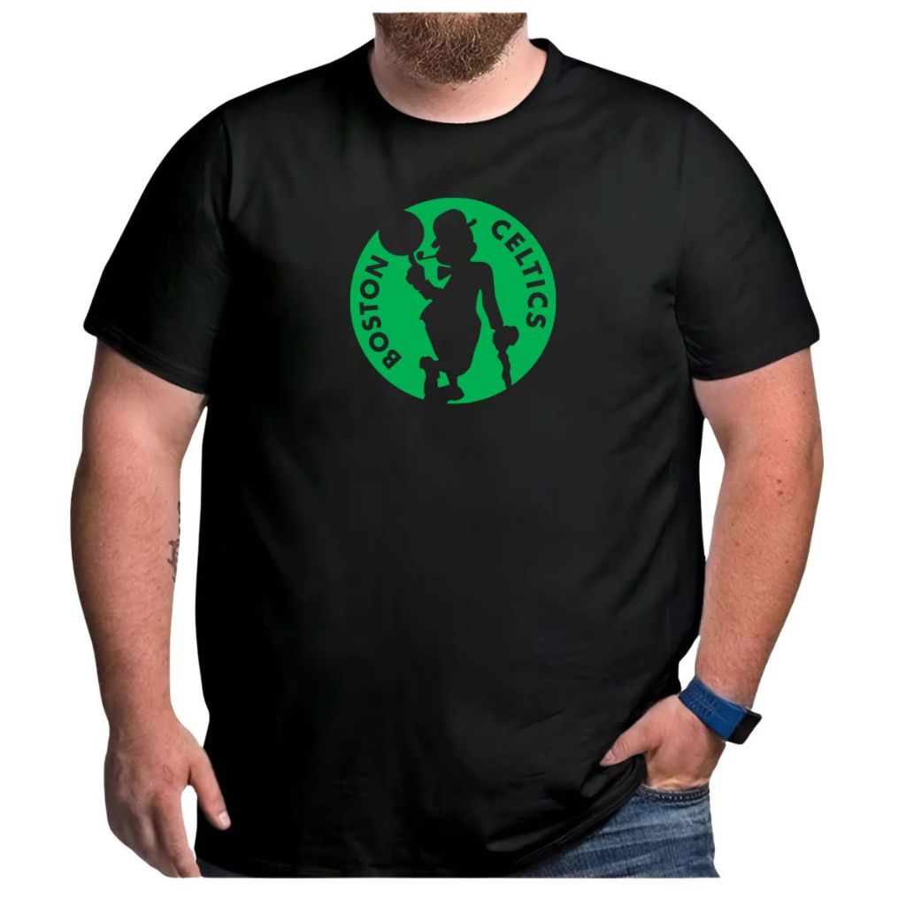 Camiseta Basquete Plus Size Boston Jayson Tatum Kyrie Irving