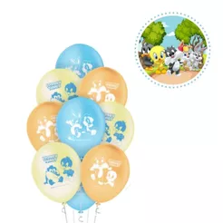 25~125 BALAO LATEX REDONDO 9 pol. LOONEY TUNES REGINA (CHOCO)