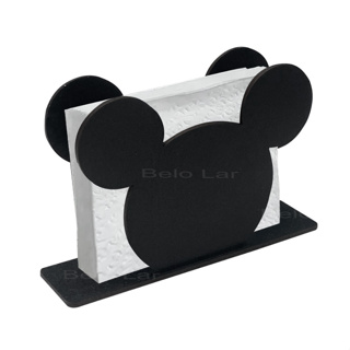 Kit 10 Porta Guardanapos Mickey Preto MDF Mesa Posta Decoração Restaurante Buffet Casa em Oferta na Shopee