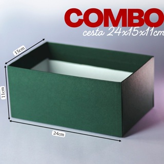 Combo/Kit 10 Cestas 24x15x11cm Sem Alça - Festa na Cesta Cartonada Dia dos Namorados Embalagem para Presente Caixa em Oferta na Shopee