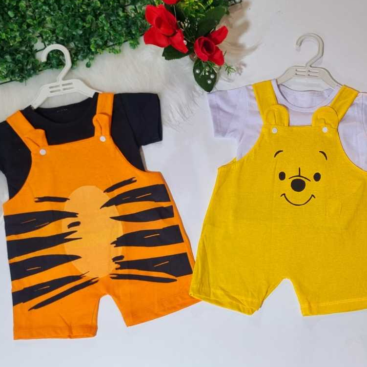 2 a 4 meses - Jardineira + Blusa básica SUNSET Masculina / Bebê / Menino