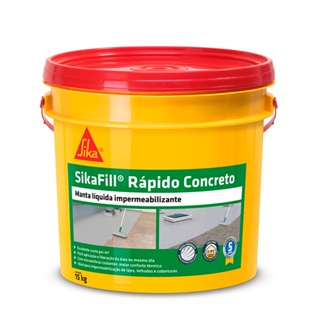 Manta Líquida Cinza Impermeabilizante Para Lajes SikaFill® Rápido Balde 15kg- SIKA em Oferta na Shopee