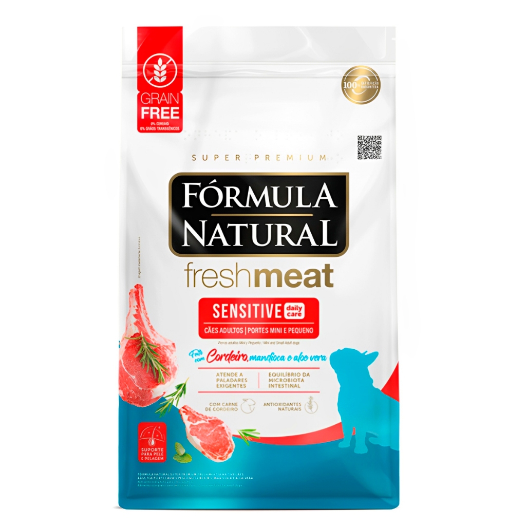 Ração Fórmula Natural Fresh Meat Sensitive para Cães Adultos Raças Mini e Pequenas – 2,5kg em Oferta na Shopee