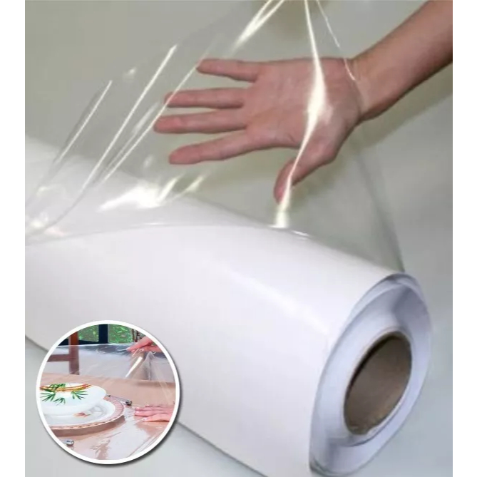 Plástico Cristal Flexível PVC - Plastico de Mesa - Espessura 0,10mm - Toalha de Mesa Transparente Impermeável 6 Cadeiras