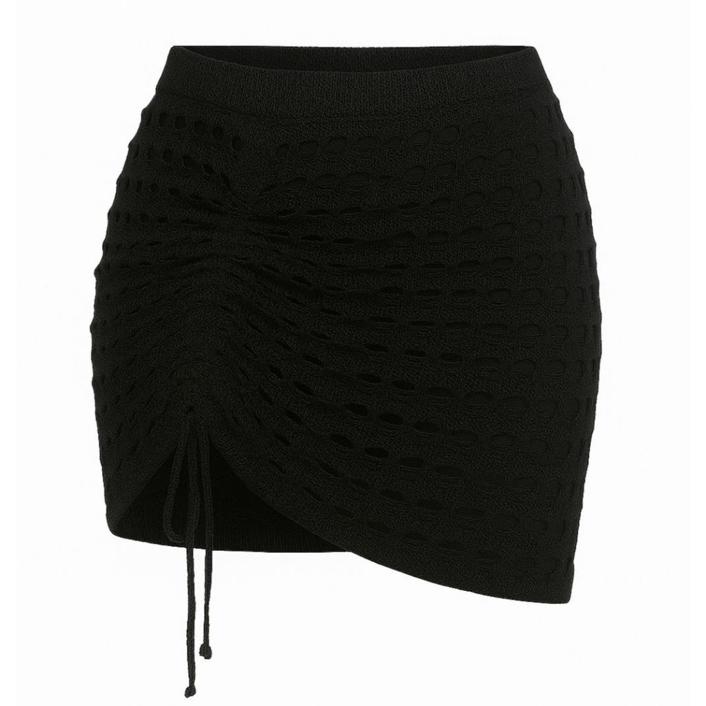 Mini Saia Tricot Kit c/2 Saida de Praia Cordinha Puxe em Oferta na Shopee