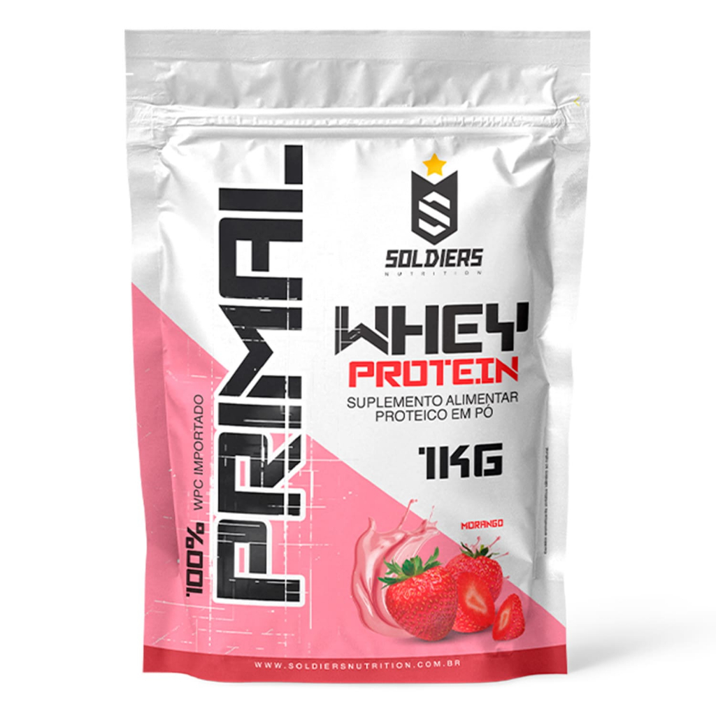 Whey Protein Primal 1kg Importado Soldiers Nutrition Suplemento Proteína Muscular