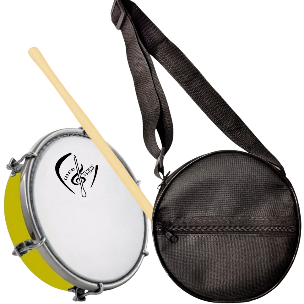 Tamborim 6" Polegadas Abs Web Music Pele Leitosa+ Capa Nova_SP+ Baqueta Madeira + Chave Afinação em Oferta na Shopee