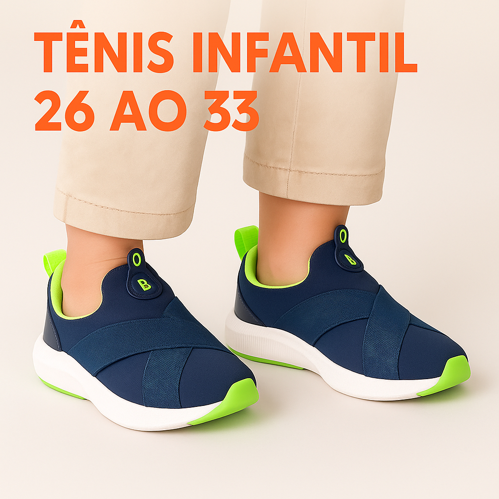 Tênis Infantil Slip On Menino Escolar Confortável | Calce Fácil  | Dia a Dia - Tamanhos 26 a 35
