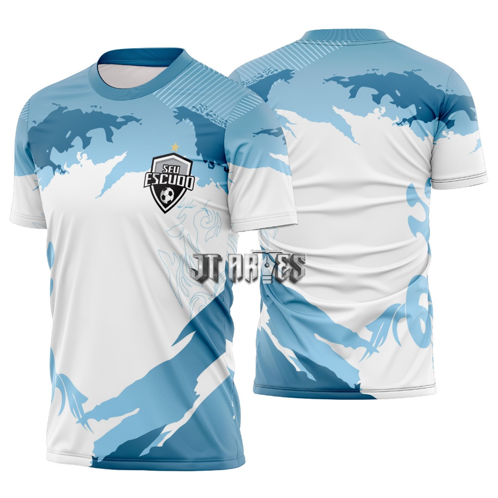 Camisa de futebol amador várzea com nome e numero personalizável mod 208