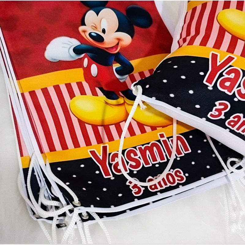 Mochilinhas Personalizadas - Qualquer Tema - Sacochila - Bolsa para Doces - Festa - Lembrancinha