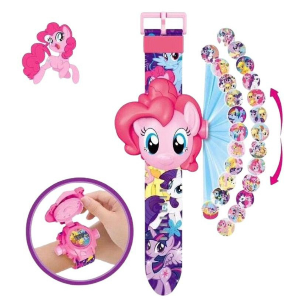 Relógio Projetor Infantil My Little Pony Imagens 3D Digital