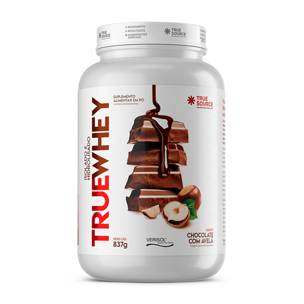 True Source True Whey Hidrolizado e Isolado Gourmet Pote 728g ou 837g